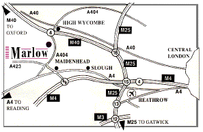 Map of Marlow by road