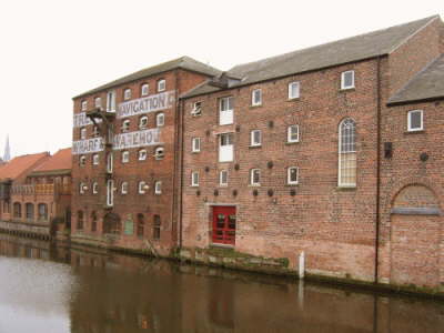 Old warehouses by the River Trent, Newark